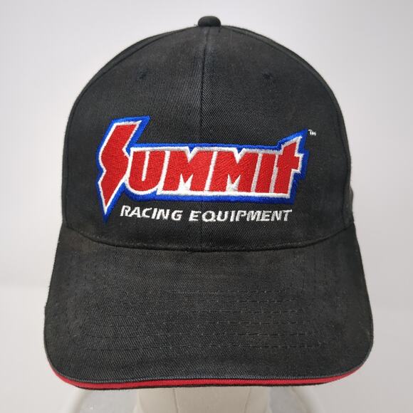 Summit Racing Equipment U.S. Flag Strapback Baseball Cap Black One Size 6 Panel - Picture 2 of 9